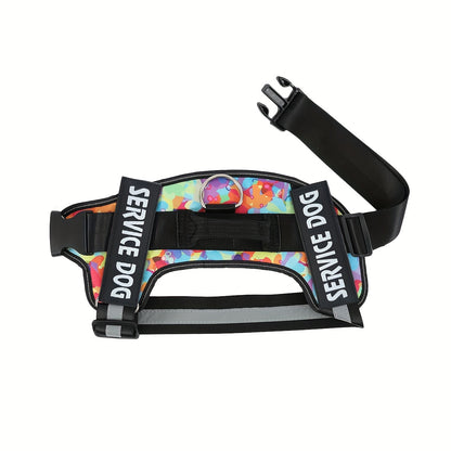 Night-Safe Reflective Dog Harness - No-Pull Design with Handle for Evening Walks & Training