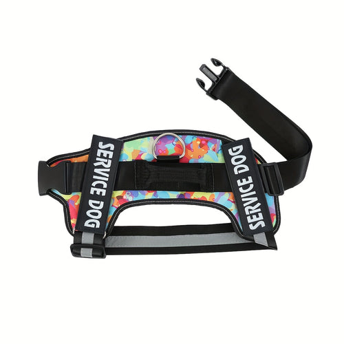 Night-Safe Reflective Dog Harness - No-Pull Design with Handle for Evening Walks & Training