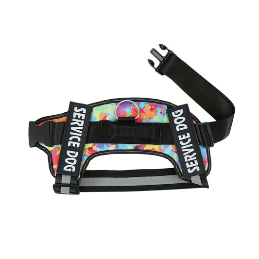 Night-Safe Reflective Dog Harness - No-Pull Design with Handle for Evening Walks & Training