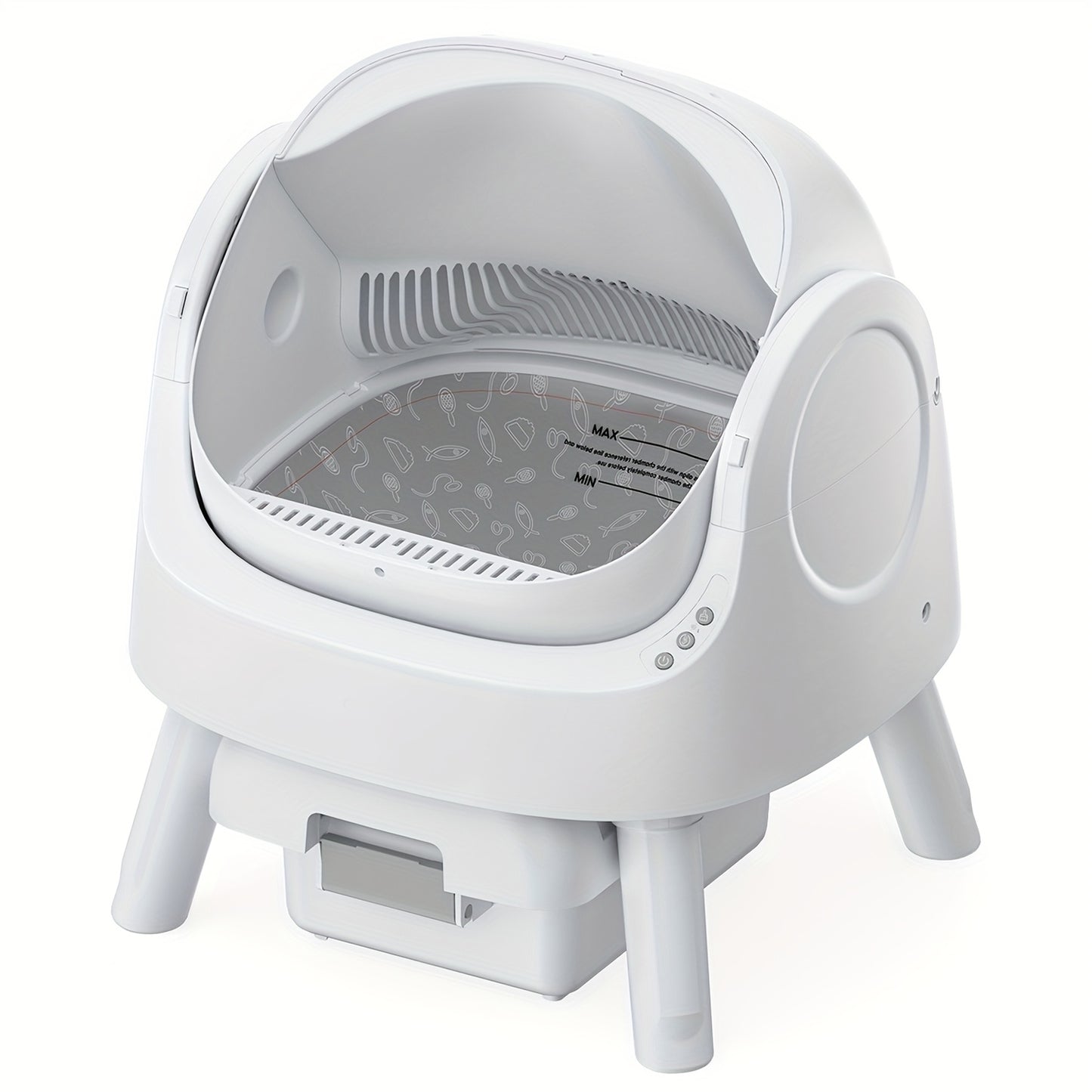 Self-Cleaning Cat Litter Box for Multiple Cats – Odor-Free Waste Disposal includes Trash Bags